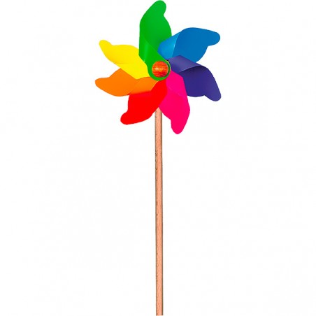  MOULIN A VENT MULTICOLORE D21CM