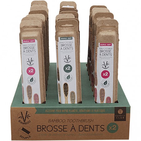  2 BROSSES A DENTS EN BAMBOU DB24