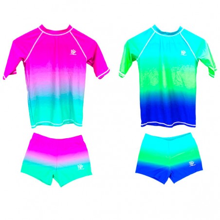  BOXER ET T-SHIRT ANTI UV UPF 50 + - 6ANS