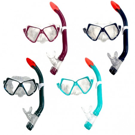  SET ADULTE MASQUE + TUBA BICOLOR CARAIBE