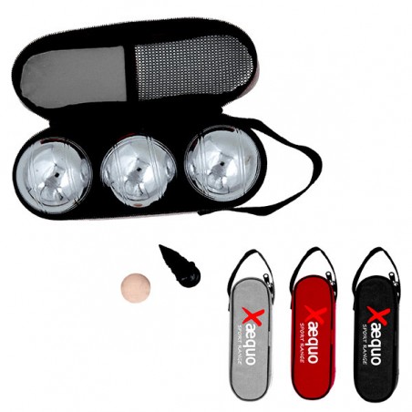  3 BOULES DE PETANQUE METAL X-AEQUO