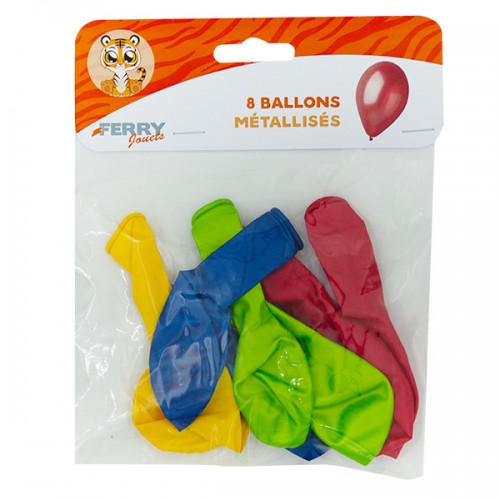  8 BALLONS METALLISES