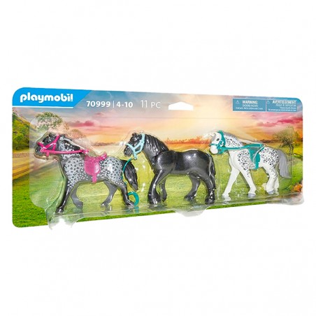  3 CHEVAUX FRISON. KNABSTRUPPER, ANDALOU