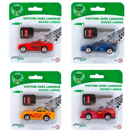  VOITURE METAL ROUES LIBRES CLEF LANCEUR