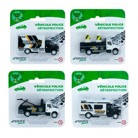  MINI VÉHICULE POLICE MÉTAL RÉTROFRICTION