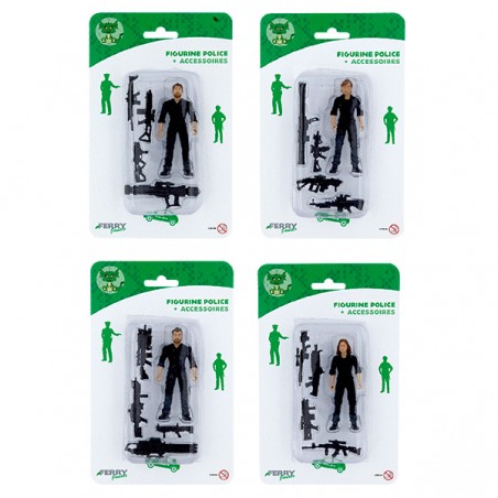  FIGURINE POLICE + ACCESSOIRES