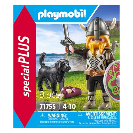  VIKING AVEC CHIEN, BOUCLIER ET ARMES