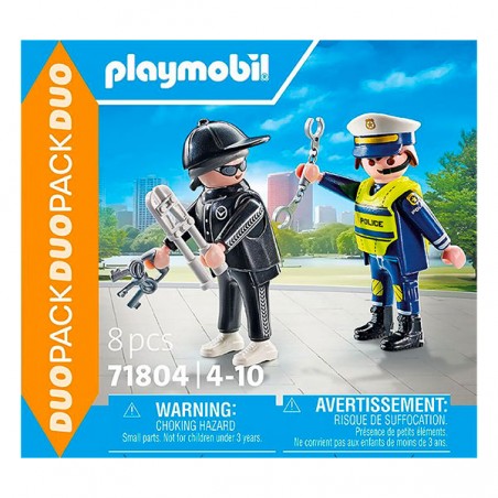  POLICIER ET BANDIT AVEC MENOTTES