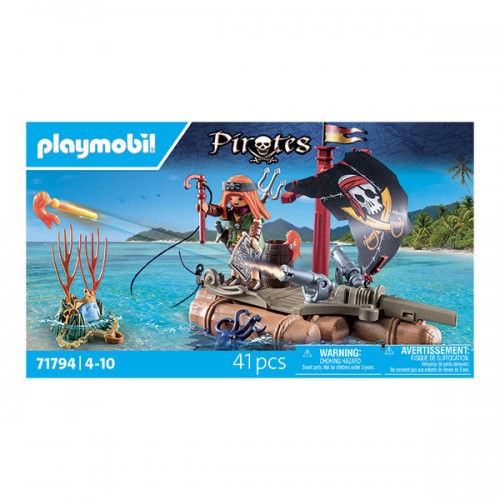  PIRATE AVEC RADEAU  ET TRESOR