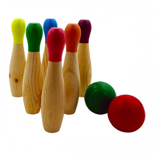  JEU DE 6 QUILLES EN BOIS