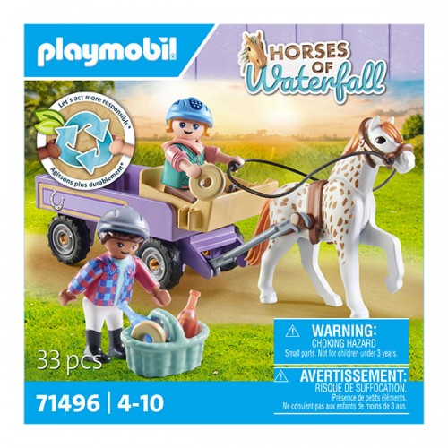  ENFANTS AVEC CALECHE ET PONEY