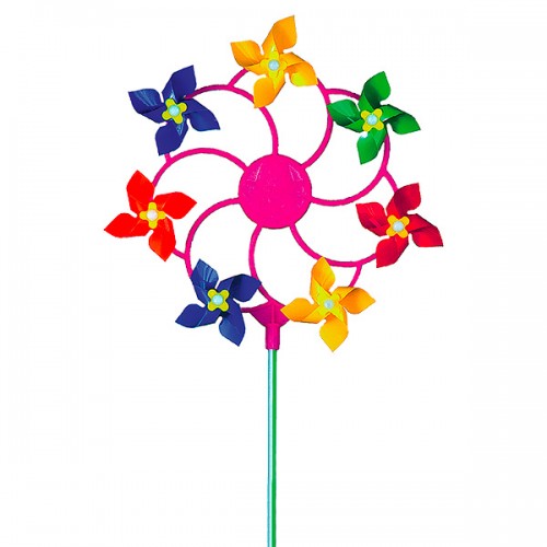  MOULIN A VENT 7 FLEURS D24CM