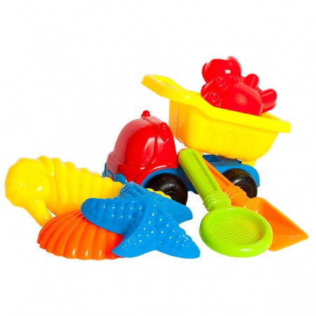  CAMION GARNI 10CM + 6 ACCESSOIRES