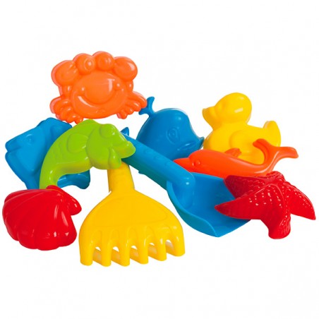  DOUBLETTE 23CM + 8 MOULES A SABLE