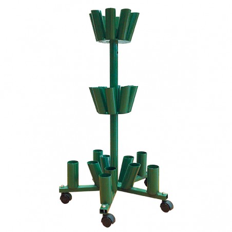  PRESENTOIR MOULIN A VENT METAL SUR ROUES