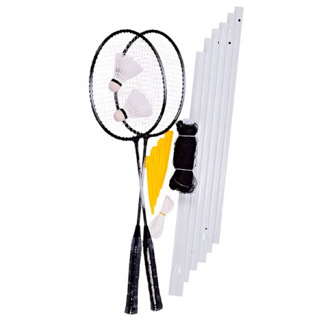  2 RAQUETTES BADMINTON ACIER + FILET