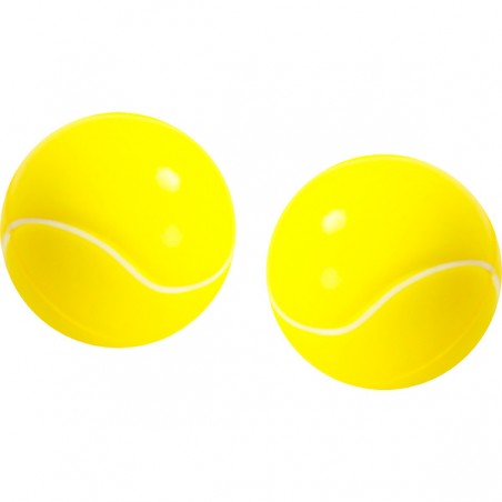  2 BALLES TENNIS EN MOUSSE 6CM XAEQUO