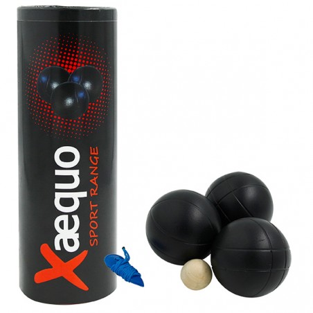  3 BOULES DE PETANQUE MÉTAL TUBE XAEQUO