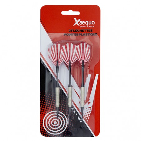  3 FLECHETTES POINTES PLASTIQUE XAEQUO