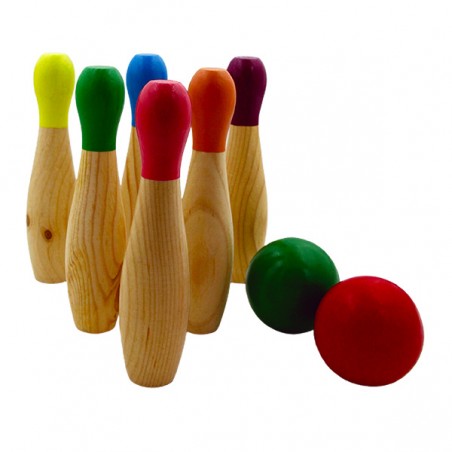  JEU DE 6 QUILLES EN BOIS
