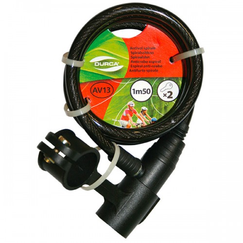  ANTIVOL SPIRAL CLE 1,50M +...