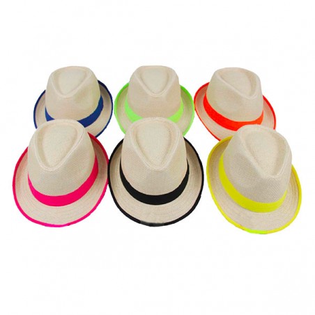  BORSALINO MIXTE RUBAN FLUO T57