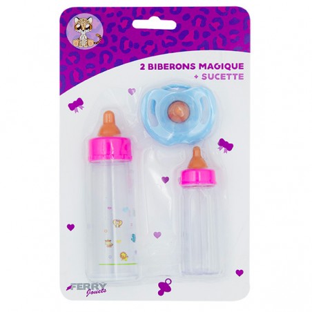  2 BIBERONS LAIT ORANGE + SUCETTE