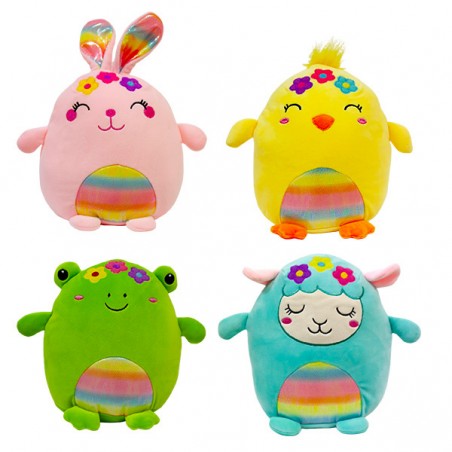  PELUCHE 22CM PAQUES VELOURS FLOWERS DB 8