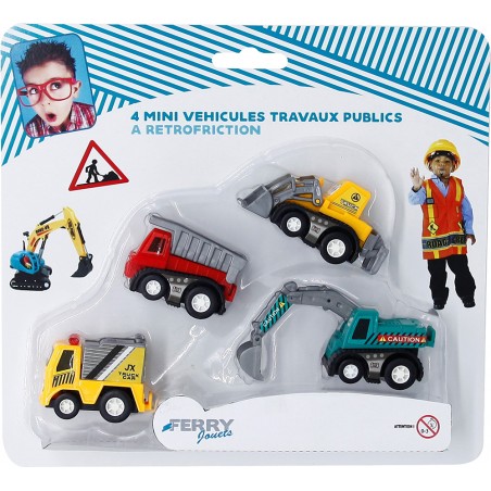  4 MINI VEHICULES TP A RETROFRICTION