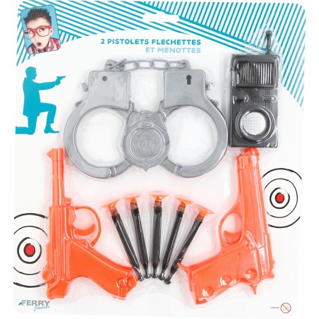  2 PISTOLETS FLECHETTES AVEC MENOTTES