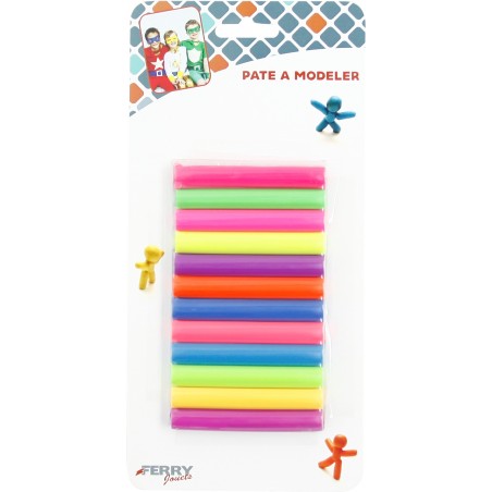  12 BATONS PATE A MODELER COULEUR