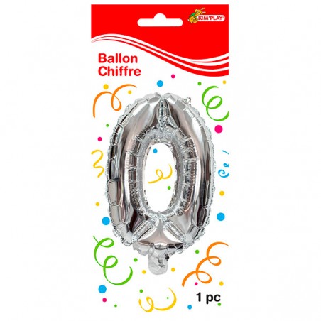  BALLON 36CM METAL CHIFFRE 0