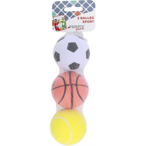  3 BALLES SPORT 6CM(foot,...