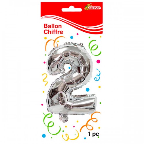  BALLON 36CM METAL CHIFFRE 2