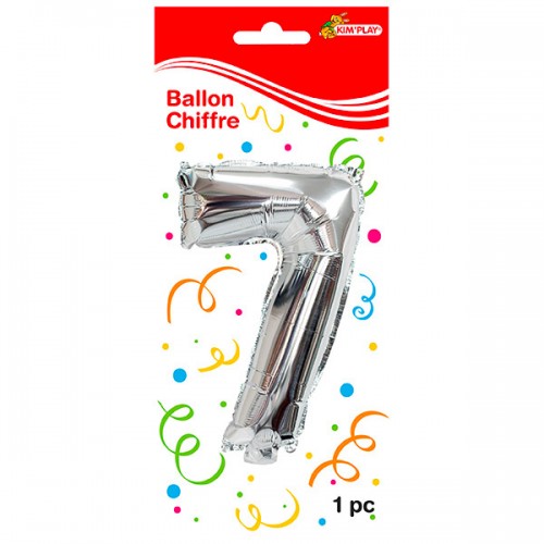  BALLON 36CM METAL CHIFFRE 7