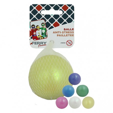  BALLE ANTI-STRESS PAILLETEE D.7CM