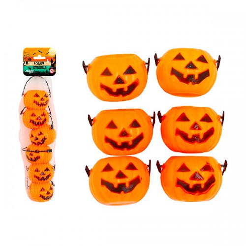  6 MINI SEAUX CITROUILLE