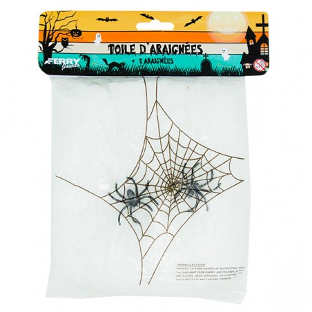  TOILE D'ARAIGNEES 20GR + 2 ARAIGNEES