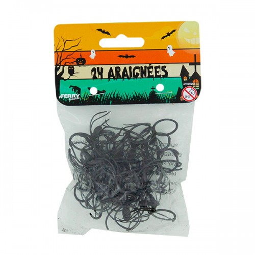  SACHET DE 24 BAGUES ARAIGNEES
