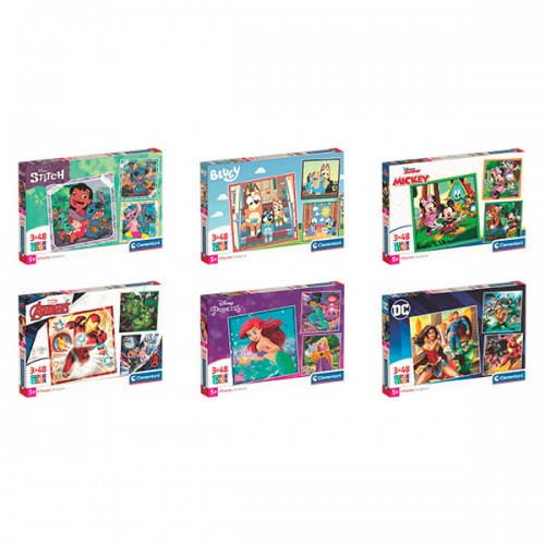  PUZZLES 3X48 PCS ASST