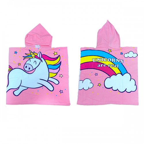  PONCHO LICORNE MICROFIBRE
