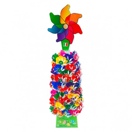  MOULIN A VENT BICOLORE D.14CM BOIS DB 72