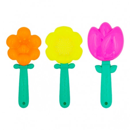  3 PELLES A SABLE FLEUR 24CM