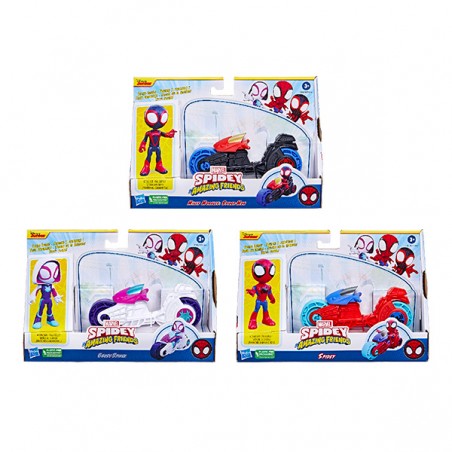  SPIDEY MOTO + FIGURINE ASST