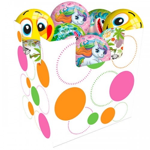  BOX 36 BALLONS DECORES D.22CM