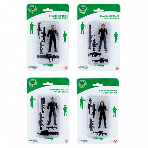  FIGURINE POLICE + ACCESSOIRES