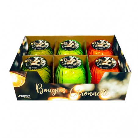  BOUGIE POT EN VERRE CITRONNELLE DB 6