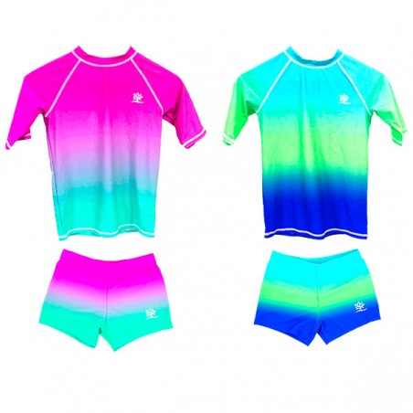  BOXER ET T-SHIRT ANTI UV T.4ANS UPF 50+