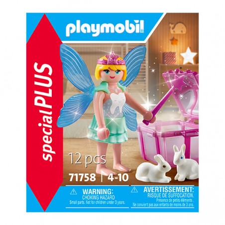  FEE AVEC COFFRE A DENTS DE LAIT ET LAPIN