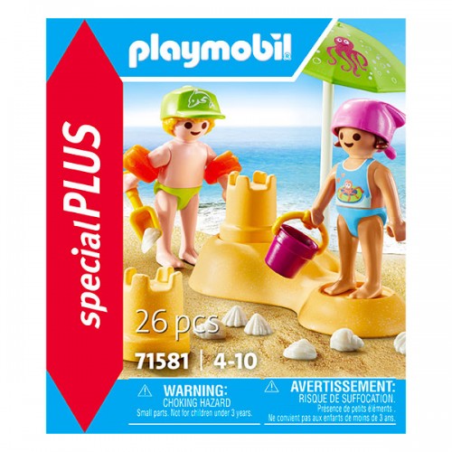  ENFANTS AVEC JOUETS DE PLAGE